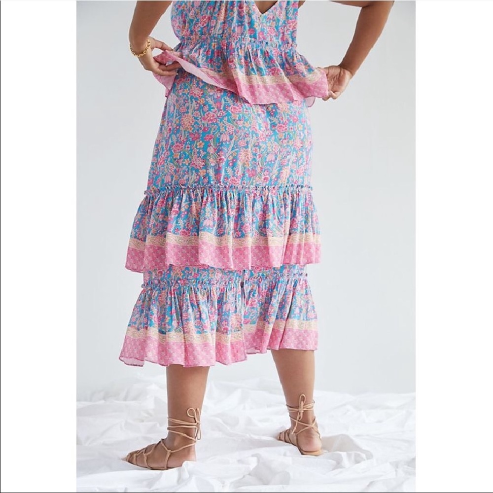 NWT Anthropologie PLUS Planty by Tracy Reese Midi Floral Print Skirt
